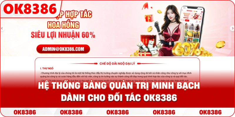 Hệ thống bảng quản trị minh bạch dành cho đối tác OK8386